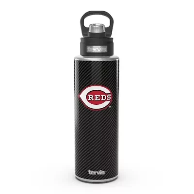 MLB Cincinnati Reds 40oz. Carbon Fiber Wide Mouth Water Bottle