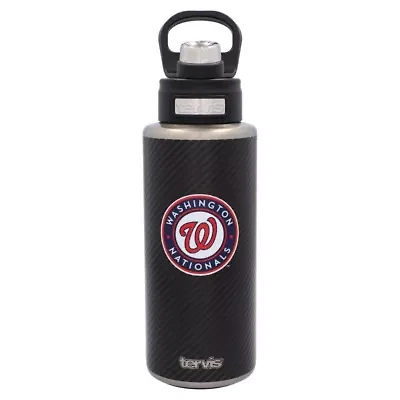 MLB Washington Nationals 32oz. Carbon Fiber Wide Mouth Bottle