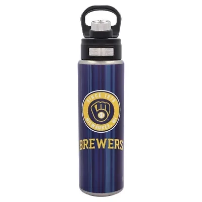 MLB Milwaukee Brewers 24oz. All In Wide Mouth Water Bottle