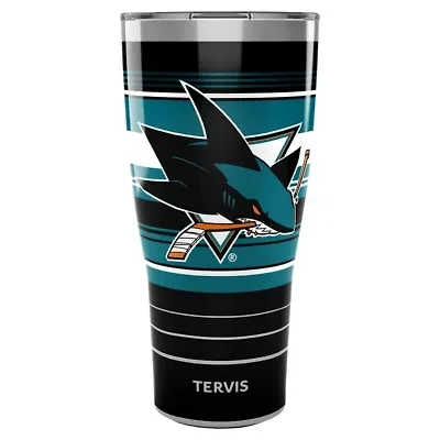 NHL San Jose Sharks 30oz. Hype Stripes Stainless Tumbler