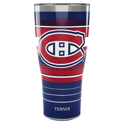 NHL Montreal Canadiens 30oz. Hype Stripes Stainless Tumbler