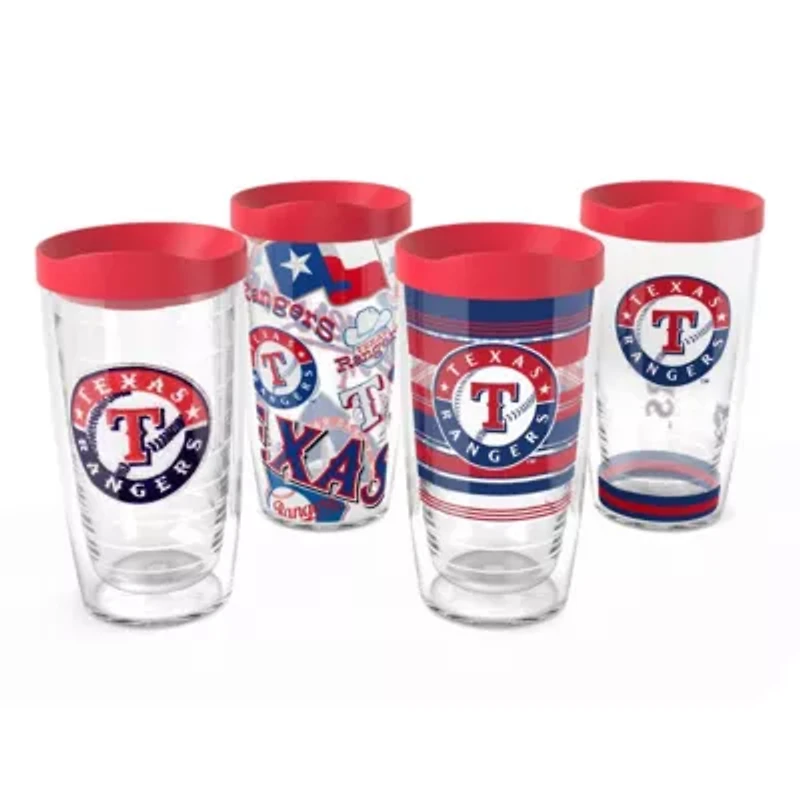 MLB Texas Rangers Four-Pack 16oz. Classic Tumbler Set