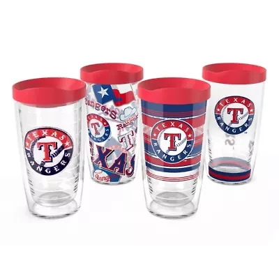 MLB Texas Rangers Four-Pack 16oz. Classic Tumbler Set