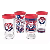 MLB Texas Rangers Four-Pack 16oz. Classic Tumbler Set