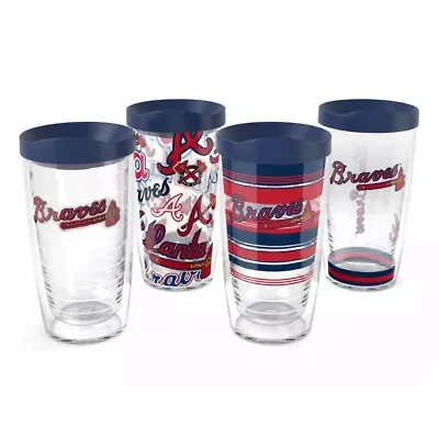 MLB Atlanta Braves Four-Pack 16oz. Classic Tumbler Set