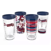 MLB Atlanta Braves Four-Pack 16oz. Classic Tumbler Set