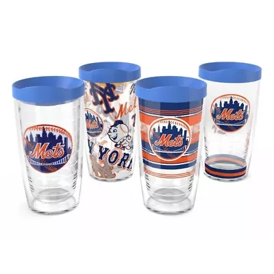 MLB New York Mets Four-Pack 16oz. Classic Tumbler Set