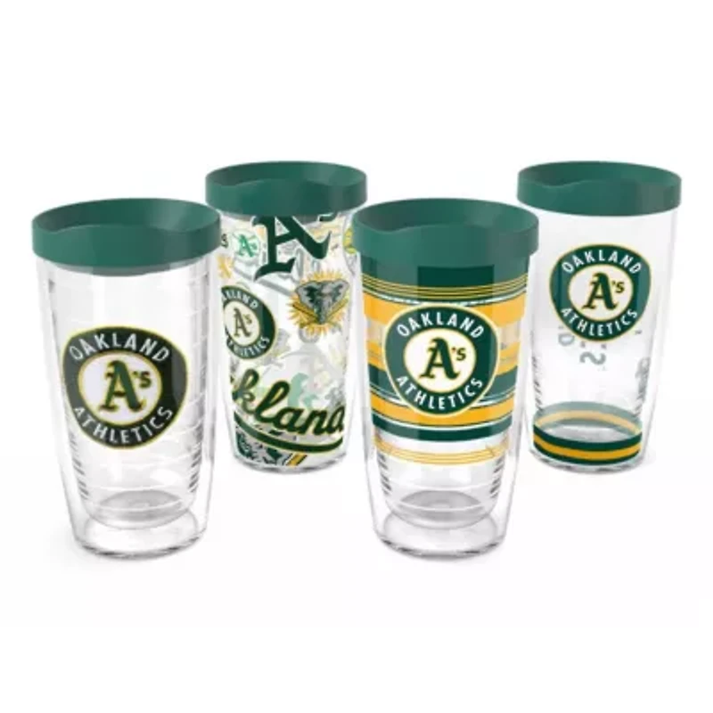 Cooperstown Teams Oakland Athletics Four-Pack 16oz. Classic Tumbler Set