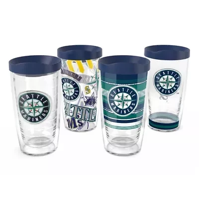 MLB Seattle Mariners Four-Pack 16oz. Classic Tumbler Set