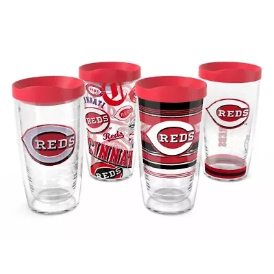 MLB Cincinnati Reds Four-Pack 16oz. Classic Tumbler Set