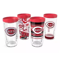 MLB Cincinnati Reds Four-Pack 16oz. Classic Tumbler Set