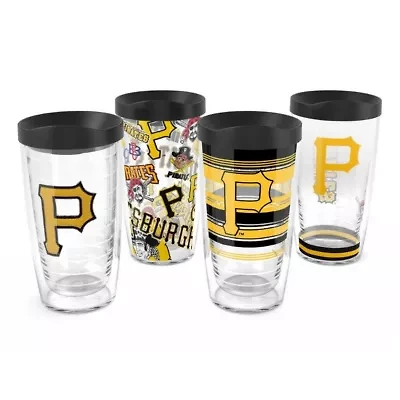 MLB Pittsburgh Pirates Four-Pack 16oz. Classic Tumbler Set
