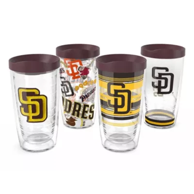 MLB San Diego Padres Four-Pack 16oz. Classic Tumbler Set