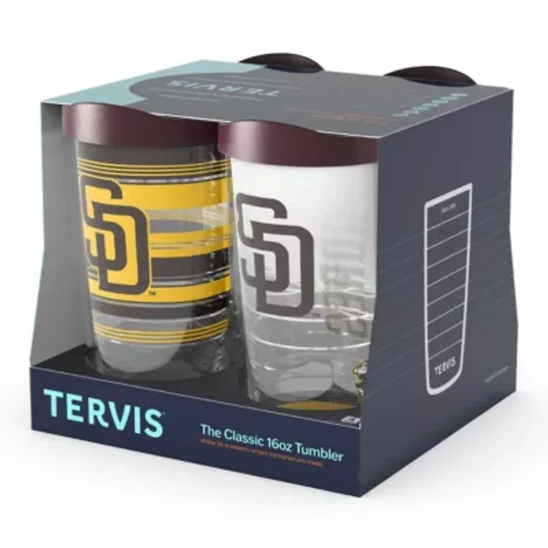 MLB San Diego Padres Four-Pack 16oz. Classic Tumbler Set
