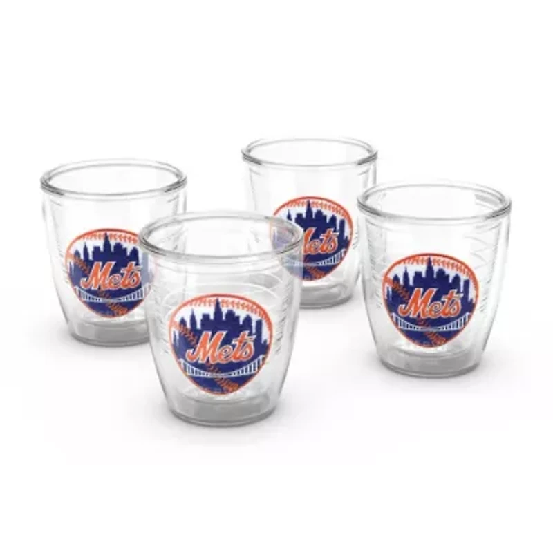 MLB New York Mets Four-Pack 12oz. Emblem Tumbler Set
