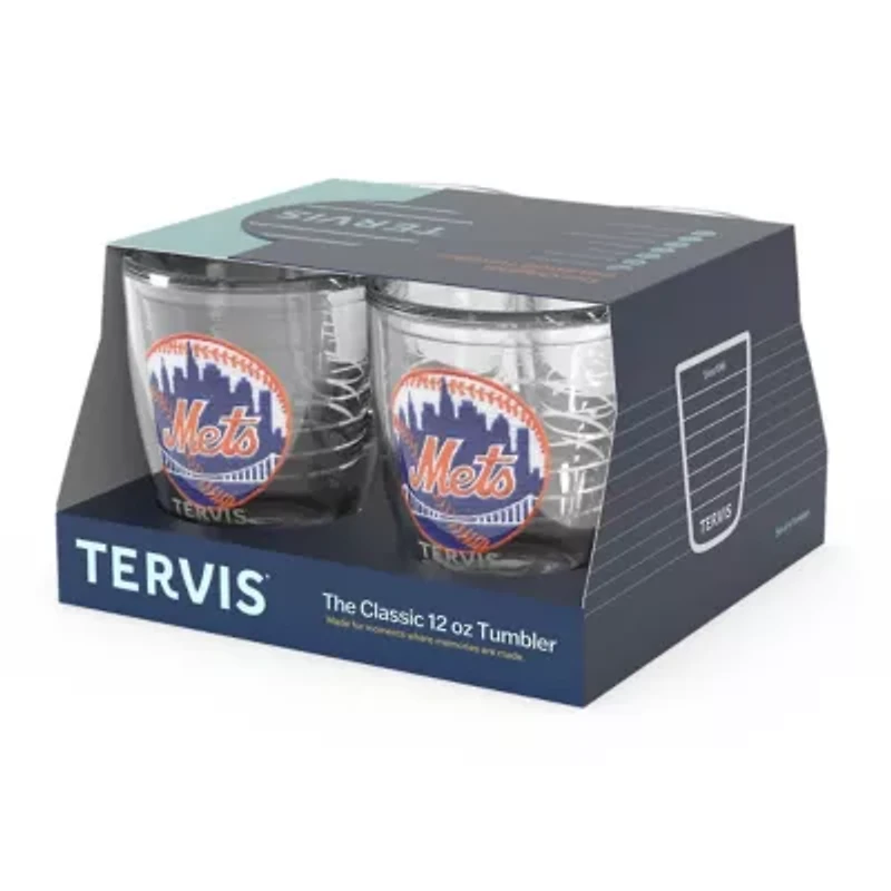 MLB New York Mets Four-Pack 12oz. Emblem Tumbler Set