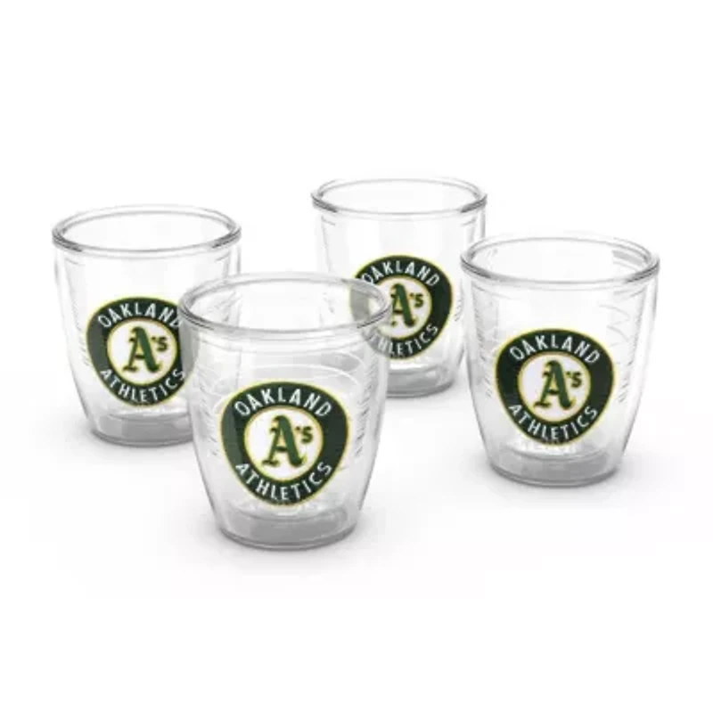 Cooperstown Teams Oakland Athletics Four-Pack 12oz. Emblem Tumbler Set