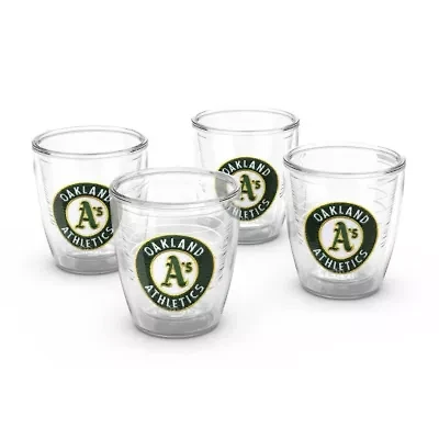 Cooperstown Teams Oakland Athletics Four-Pack 12oz. Emblem Tumbler Set