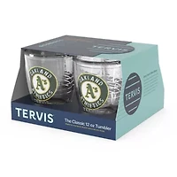 Cooperstown Teams Oakland Athletics Four-Pack 12oz. Emblem Tumbler Set