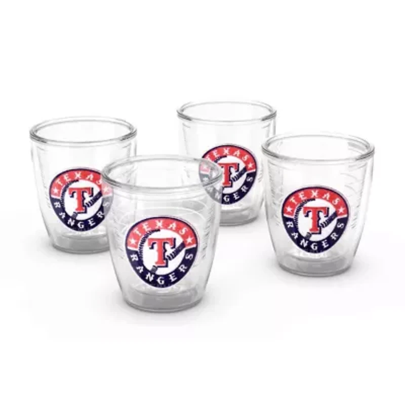 MLB Texas Rangers Four-Pack 12oz. Emblem Tumbler Set