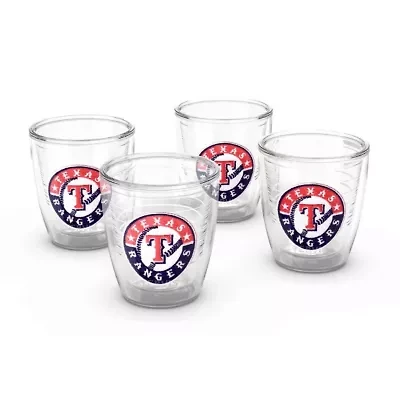 MLB Texas Rangers Four-Pack 12oz. Emblem Tumbler Set