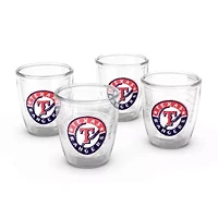 MLB Texas Rangers Four-Pack 12oz. Emblem Tumbler Set
