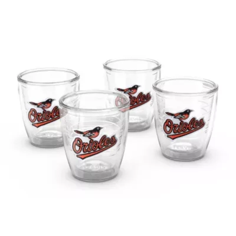 MLB Baltimore Orioles Four-Pack 12oz. Emblem Tumbler Set