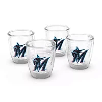 MLB Miami Marlins Four-Pack 12oz. Emblem Tumbler Set