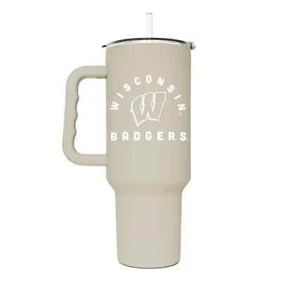 NCAA Wisconsin Badgers 40oz. Sand Soft Touch Tumbler