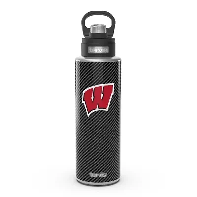 NCAA Wisconsin Badgers 40oz. Carbon Fiber Wide Mouth Water Bottle