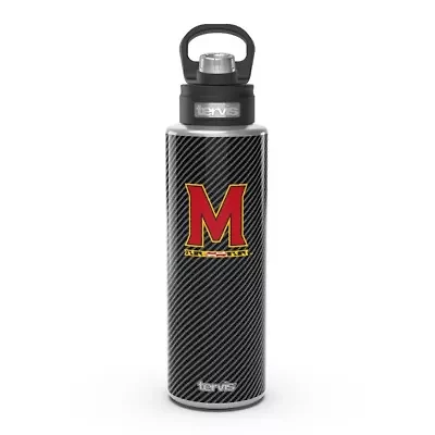 NCAA Maryland Terrapins 40oz. Carbon Fiber Wide Mouth Water Bottle