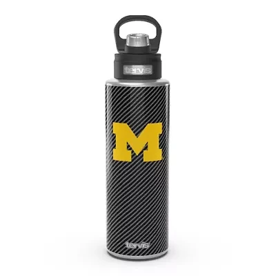 NCAA Michigan Wolverines 40oz. Carbon Fiber Wide Mouth Water Bottle