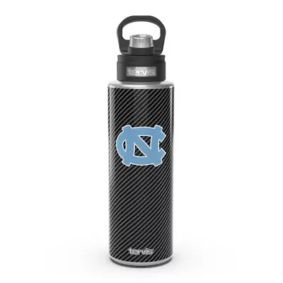 NCAA North Carolina Tar Heels 40oz. Carbon Fiber Wide Mouth Water Bottle