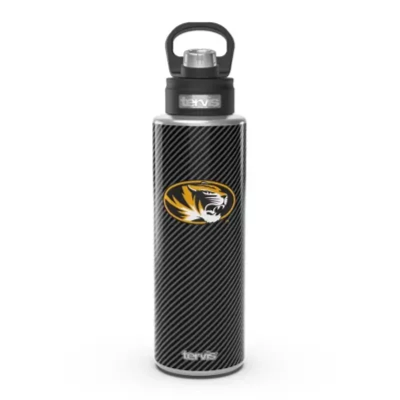 NCAA Missouri Tigers 40oz. Carbon Fiber Wide Mouth Water Bottle