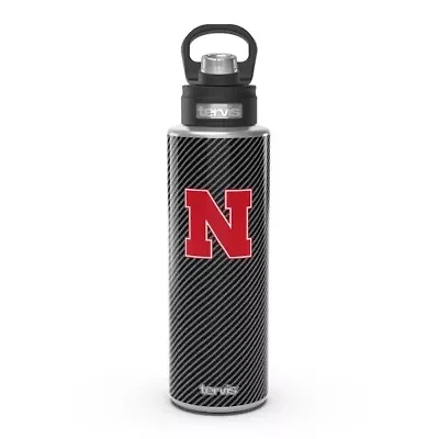 NCAA Nebraska Huskers 40oz. Carbon Fiber Wide Mouth Water Bottle