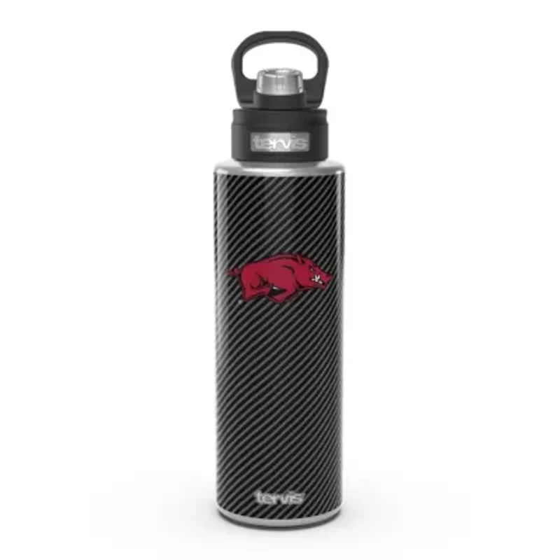 NCAA Arkansas Razorbacks 40oz. Carbon Fiber Wide Mouth Water Bottle