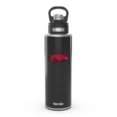 NCAA Arkansas Razorbacks 40oz. Carbon Fiber Wide Mouth Water Bottle
