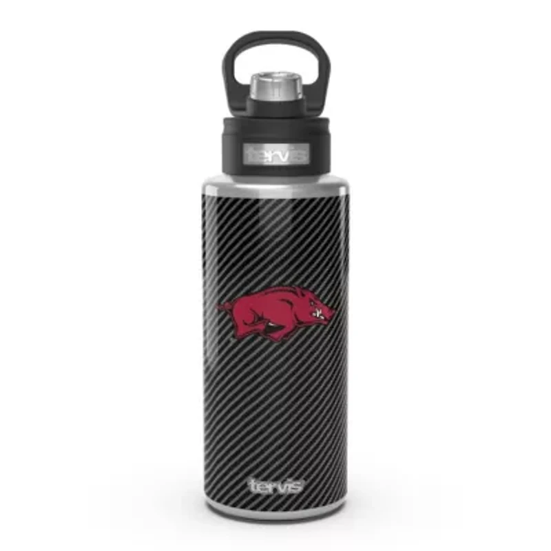 NCAA Arkansas Razorbacks 32oz. Carbon Fiber Wide Mouth Water Bottle