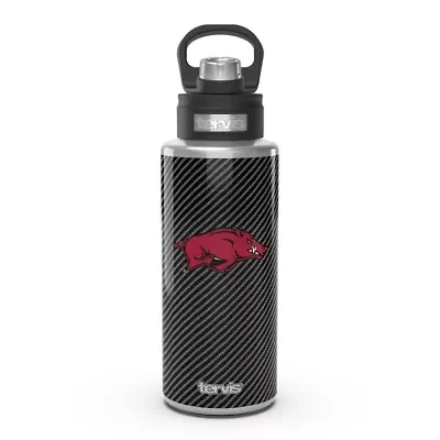 NCAA Arkansas Razorbacks 32oz. Carbon Fiber Wide Mouth Water Bottle