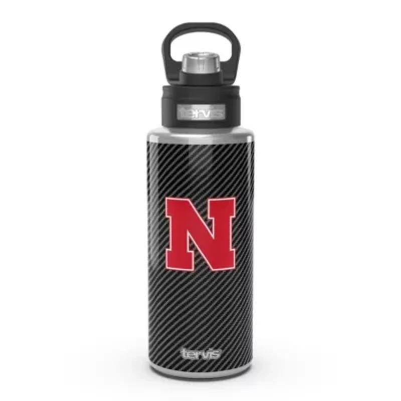 NCAA Nebraska Huskers 32oz. Carbon Fiber Wide Mouth Water Bottle