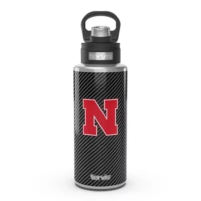 NCAA Nebraska Huskers 32oz. Carbon Fiber Wide Mouth Water Bottle