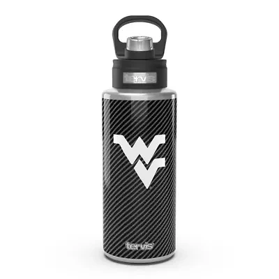 NCAA West Virginia Mountaineers 32oz. Carbon Fiber Wide Mouth Water Bottle