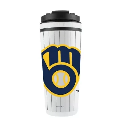 MLB Milwaukee Brewers 26oz. 4D Stainless Shaker Bottle