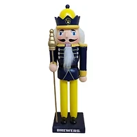 MLB Milwaukee Brewers 12" Wooden Nutcracker Statue