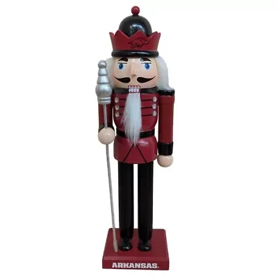 NCAA Arkansas Razorbacks 12" Wooden Nutcracker Statue