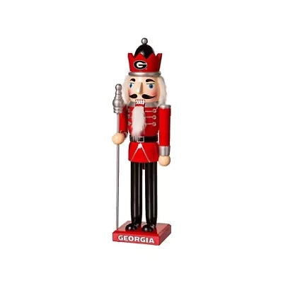 NCAA Georgia Bulldogs 12" Wooden Nutcracker Statue