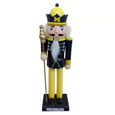 NCAA Michigan Wolverines 12" Wooden Nutcracker Statue
