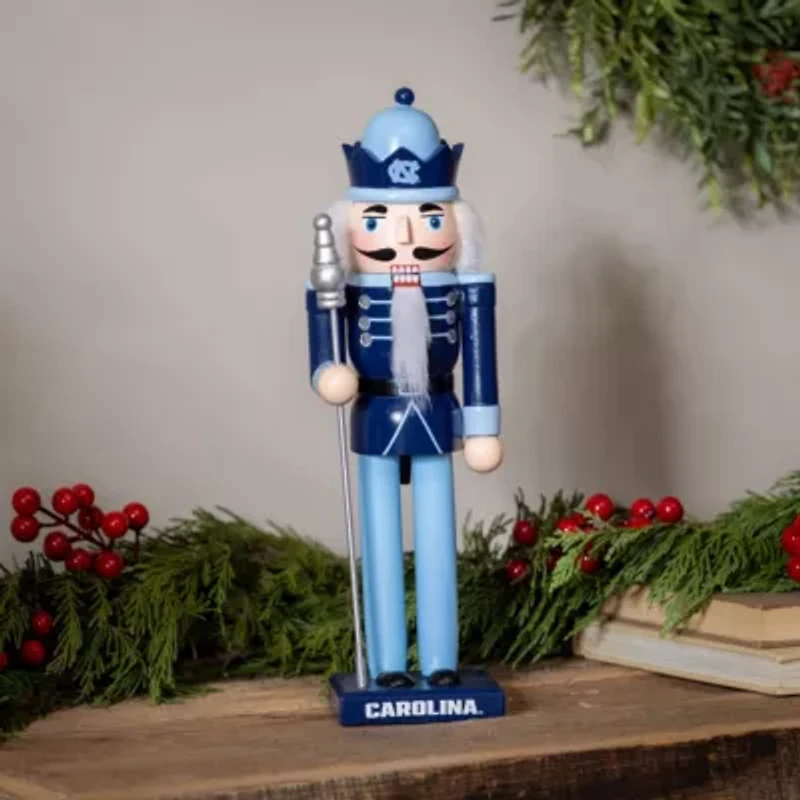 NCAA North Carolina Tar Heels 12" Wooden Nutcracker Statue