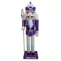 NCAA TCU Horned Frogs 12" Wooden Nutcracker Statue