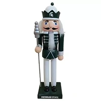 NCAA Michigan State Spartans 12" Wooden Nutcracker Statue